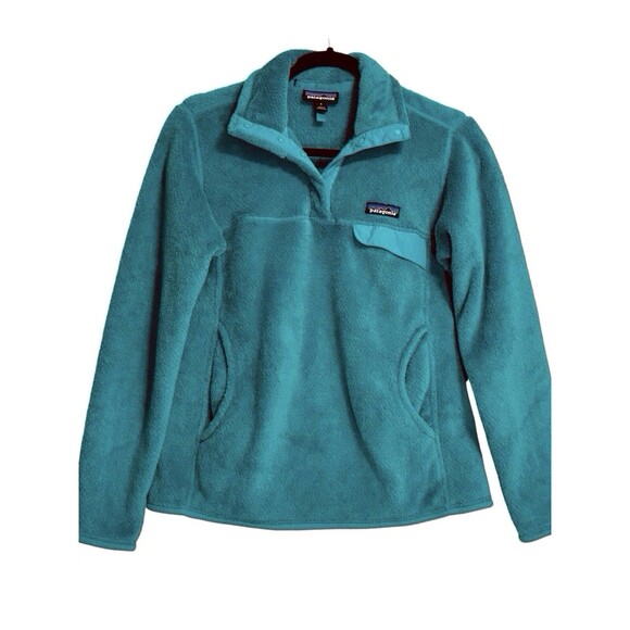 Patagonia Tops - Patagonia Re-Tool Snap T Pullover Fleece Womens Small Teal Polartec 25442